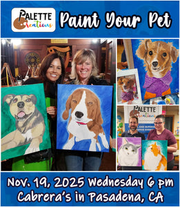 Paint your Pet, Nov 19, 2025 Wednesday - 6pm Cabreras in Pasadena