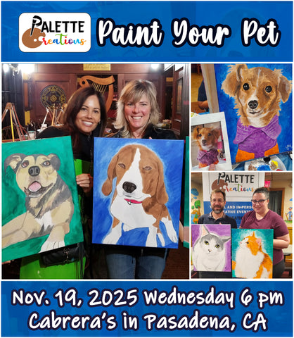 Paint your Pet, Nov 19, 2025 Wednesday - 6pm Cabreras in Pasadena