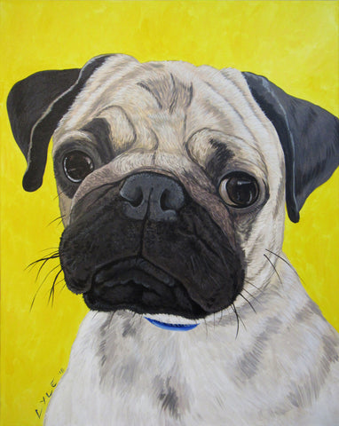 Custom Pet Portrait Painting by Lyle Lopez