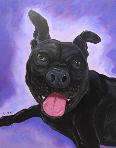 Custom Pet Portrait Painting by Lyle Lopez